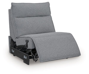 Modmax - Salt And Pepper - Power Armless Recliner With Adjustable Headrest