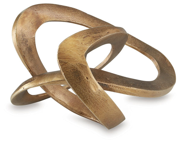 Whatâ€™s the idea behind this contemporary metal sculpture? Thatâ€™s up to you. When it comes to abstract art, itâ€™s all in the interpretation. Bottom lineâ€”itâ€™s so cool to look at from every angle, whether it lives on a mantel, shelf or tabletop.<br/