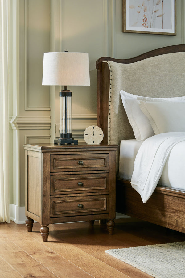  inviting and beautifully in the moment. Case in point: this nightstand. Merging a thick profiled top and simple bead moulding with a relaxed sensibility