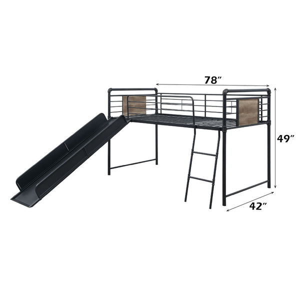 Cordelia - Twin Loft Bed - Antique Oak