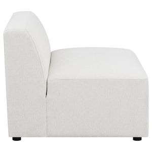 Freddie - Upholstered Tight Back Armless Chair - Pearl