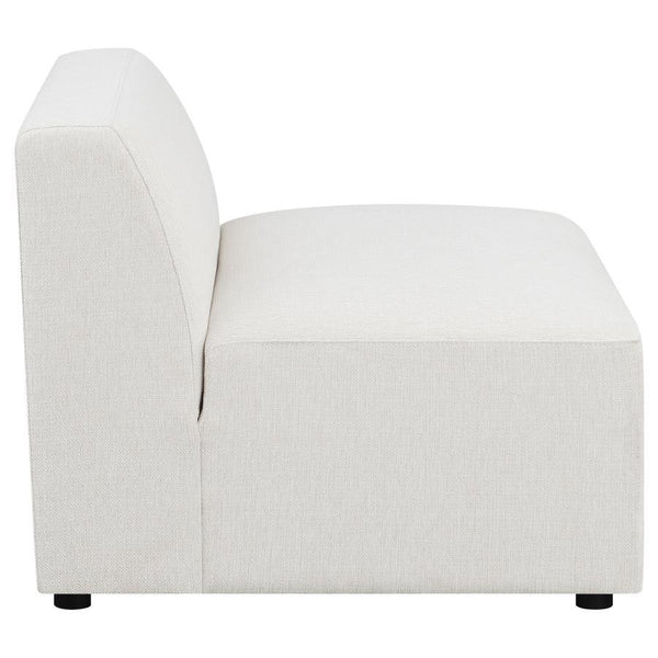 Freddie - Upholstered Tight Back Armless Chair - Pearl