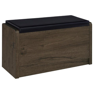 Arrington - Storage Bench - Smoked Oak