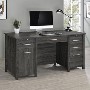 Dylan - 4-Drawer Lift Top Office Desk - Weathered Gray