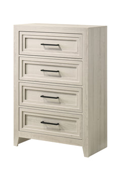 Elevate your bedroom with this elegantly designed furniture collection, blending contemporary sophistication with timeless charm. The soft, light wood finish exudes a sense of tranquility, while the intricate panel detailing adds a touch of refined crafts