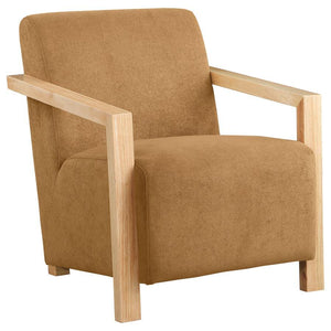 Put an inviting spin on a contemporary seating group with this modern accent armchair. Designed to stand out, it features soft, dimensional upholstery over plush foam cushions to create a smooth, sophisticated presentation. The chair boasts a smooth back 