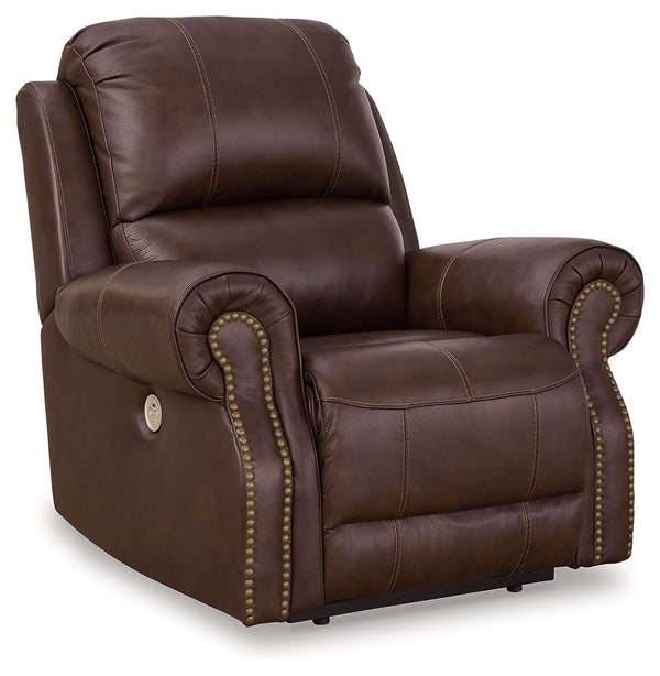 This is just where you should be when itâ€™s time to downshift for the day. Loaded with relaxation and streamlined for high style, this power recliner cradles you from head to toe. You can easily control its reclining function with the touch of a button, 