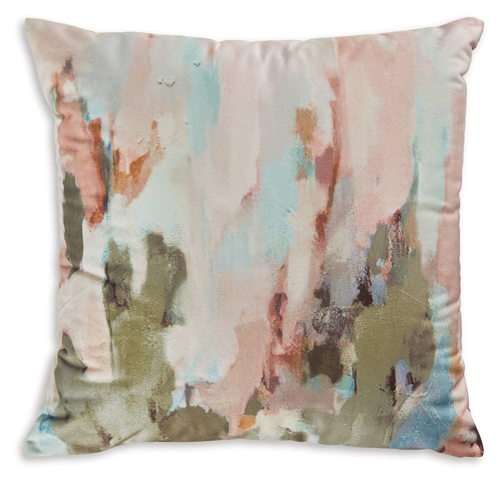 Bring a touch of contemporary artistic charm to your home. An abstract watercolor design on this accent pillow adds an ethereal element to your decor. Plus its handy zippered cover is machine washable, making the pillow a practical yet stylish addition wh