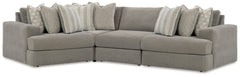 The casual, low-slung shape of this sectional makes it fully lounge-ready. Its deep seating invites you to sink right in, with bold beveled block arms that are softened by bullnose â€œwaterfallâ€ cushions. Best of all, the modular design lets you stage t