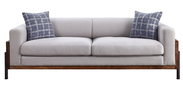  comfortable seats wrapped in a high shelter backrest in a beautiful walnut finish