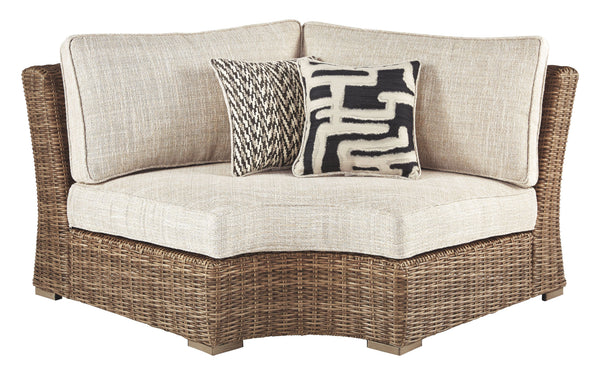  this curved corner chair with cushion elevates the art of alfresco living. Beautiful and durable enough for indoor and outdoor use