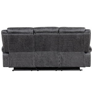 Zubaida - Power Motion With Drop Down Table - Dark Gray Polish Microfiber