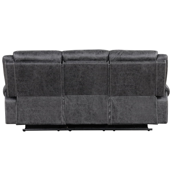 Zubaida - Power Motion With Drop Down Table - Dark Gray Polish Microfiber