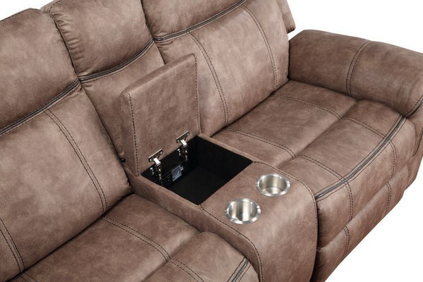 Dollum - Sectional Sofa - 2-Tone Chocolate Velvet