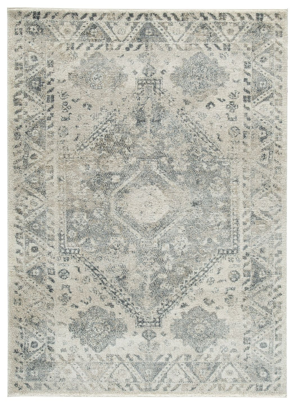 Precia - Gray / Cream - Medium Rug