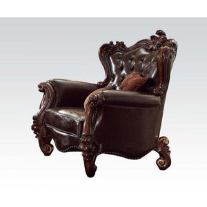 Assembled w/2 Pillows â€¢ Tight Back & Loose Seat Cushion â€¢ Seat Cushion Reversible?? w/Welted Edge â€¢ Button Tufted/Curved Back â€¢ Rolled/Flared Armrest â€¢ Curved Trim: Back/Crown/ Legs: Scrolled/Leaves Ornamental Details & Nailhead Trim<br/><br/><b