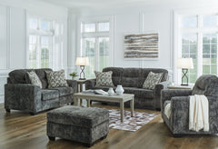 This living room set speaks to those drawn to fresh, contemporary style with richly neutral appeal. Subtle and sophisticated, the plush upholstery and dark tri-block legs are a natural complement for so many color schemes. Accent pillows make the seating 