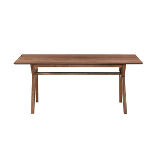  a testament to the beauty of real wood craftsmanship. Crafted from solid rubberwood and walnut veneers