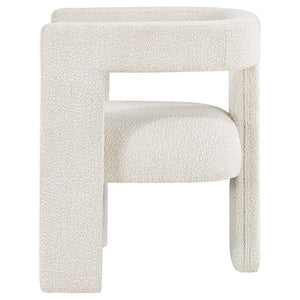 Petra - Boucle Upholstered Accent Side Chair - White