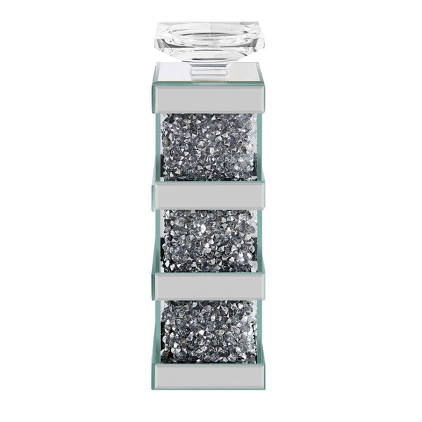  this piece will bring sophistication to your home with its mirrors and faux gem inlay. This gleaming piece comes in two different sizes to choose the one that 