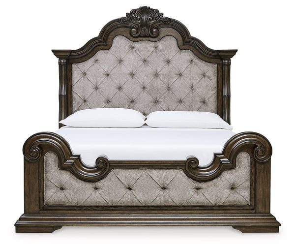 Maylee - Dark Brown - King Upholstered Bed