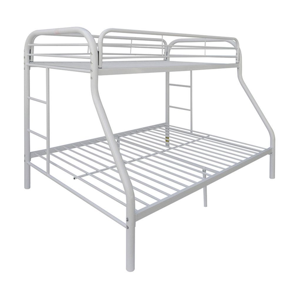 Bring home this Tritan twin over full bunk bed to let your kids enjoy personal space without compromising on style. Superior quality metal for durability, built-in side ladders for easy access, and full length guard rails for safety. Choose from a variety