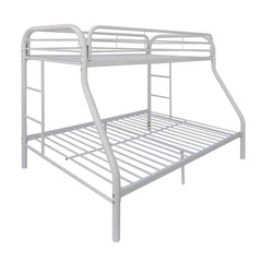 Bring home this Tritan twin over full bunk bed to let your kids enjoy personal space without compromising on style. Superior quality metal for durability, built-in side ladders for easy access, and full length guard rails for safety. Choose from a variety