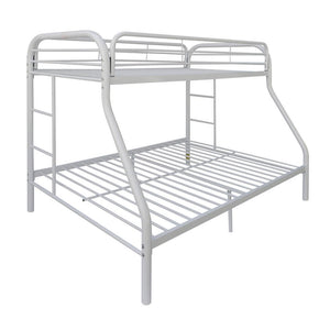 Bring home this Tritan twin over full bunk bed to let your kids enjoy personal space without compromising on style. Superior quality metal for durability, built-in side ladders for easy access, and full length guard rails for safety. Choose from a variety