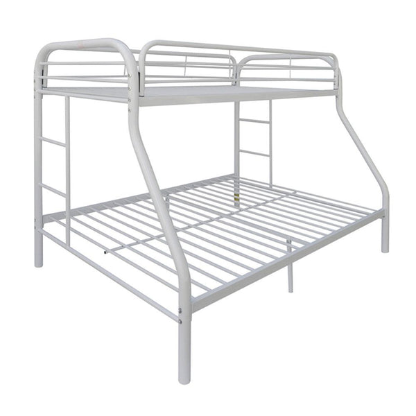 Bring home this Tritan twin over full bunk bed to let your kids enjoy personal space without compromising on style. Superior quality metal for durability, built-in side ladders for easy access, and full length guard rails for safety. Choose from a variety