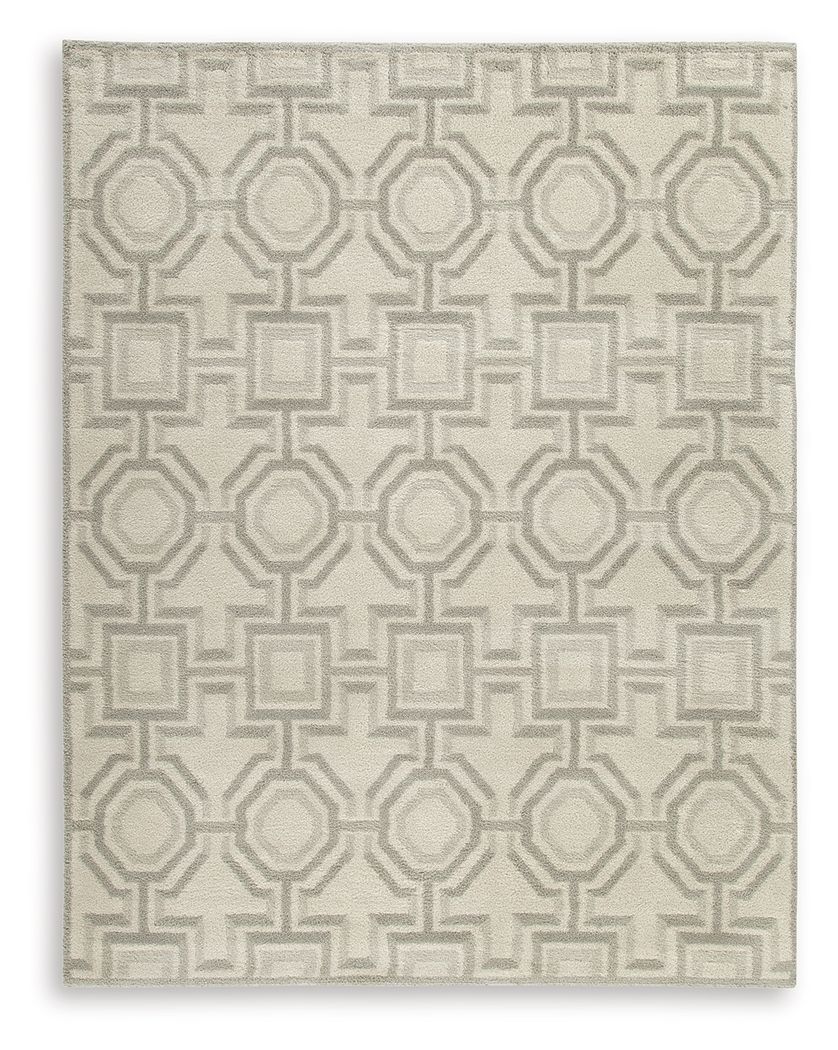 Define a space in a beautiful way with this magnificent rug. Its gorgeous geometric design in gray and ivory infuses a modern sensibility that simply suits your style without being overwhelming. Plus the rug-'s plush pile feels fantastic underfoot.<br/><b