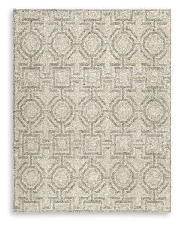 Define a space in a beautiful way with this magnificent rug. Its gorgeous geometric design in gray and ivory infuses a modern sensibility that simply suits your style without being overwhelming. Plus the rug-'s plush pile feels fantastic underfoot.<br/><b