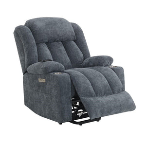 Omarion - Power Recliner With Lift & Heating & Massage - Blue