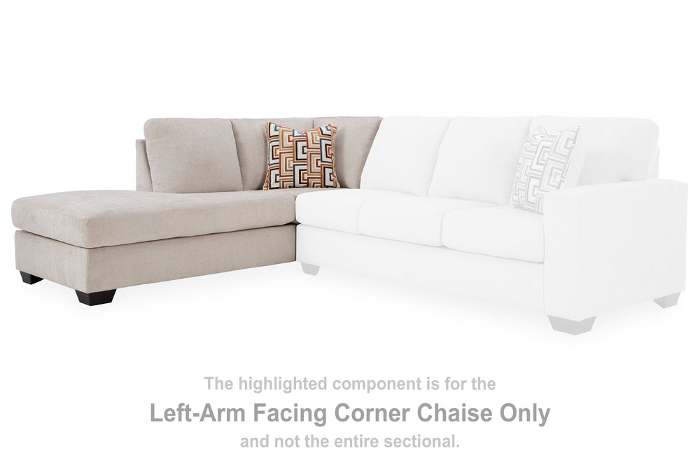 This left-arm facing corner chaise is made with polyester upholstery. Pairs with other items in the series to make a sectional.<br><br><b>Additional Dimensions</b><br><ul><li>Arm height: 25-"</li><li>Seat depth: 75-"</li><li>Seat height: 20-"</li><li>Top 