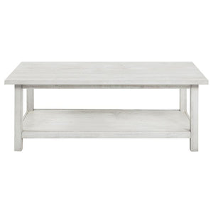  ensures durability while exuding a warm rustic charm. Its open lower shelf keeps d