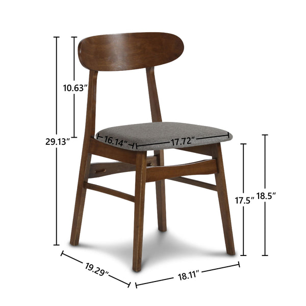 Morocco - Dining Chair With Seat Cushion (Set of 2) - Dark Gray