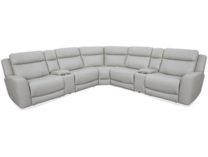 Introducing our comfortable and convenient Calgary Sectional, designed with relaxation in mind. Calgary features power recline and headrest controls, allowing you to adjust your seating position easily. The over-padded headrests provide extra comfort, and