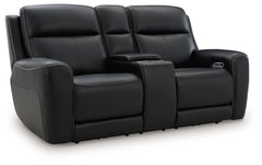Relax like never before. This power reclining loveseat offers the look and feel of leather at a comfortably affordable faux leather price. With chic tailoring and stylish welting, it creates a sophisticated presence and makes a lasting impression. When yo