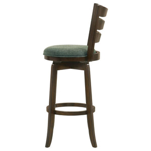 Murphy - Wood Pub Height Swivel Bar Chair - Hunter Green