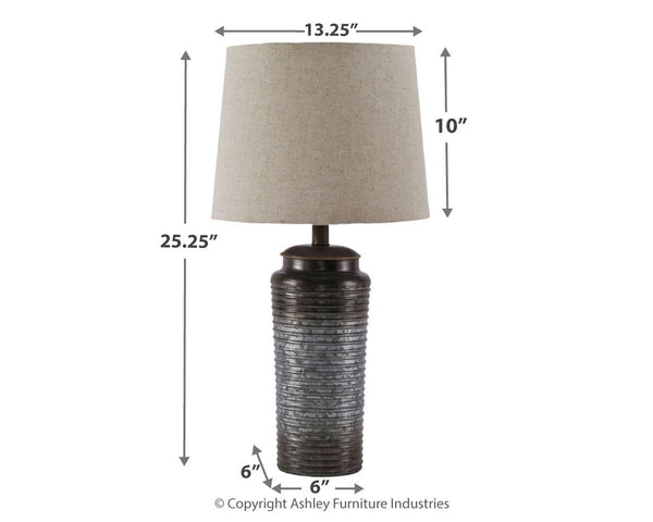 Norbert - Gray - Metal Table Lamp (Set of 2)