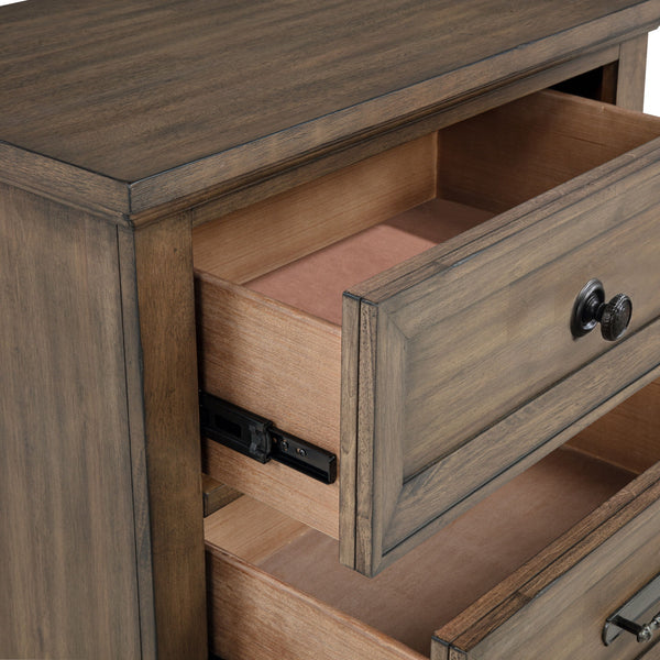 Mariana - Nightstand With USB - Vintage Mocha