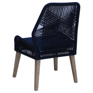 Nakia - Woven Rope Dining Side Chairs (Set of 2) - Dark Navy