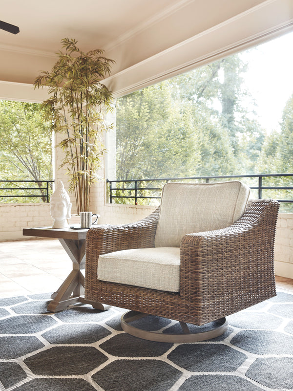 Beachcroft - Beige - Swivel Lounge Chair