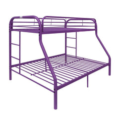 Bring home this Tritan twin over full bunk bed to let your kids enjoy personal space without compromising on style. Superior quality metal for durability, built-in side ladders for easy access, and full length guard rails for safety. Choose from a variety