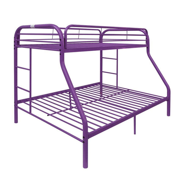 Bring home this Tritan twin over full bunk bed to let your kids enjoy personal space without compromising on style. Superior quality metal for durability, built-in side ladders for easy access, and full length guard rails for safety. Choose from a variety