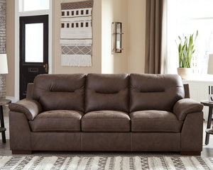  this set is the ideal merger of modern flair and classic staying power. <h4><b>Maderla - Walnut - Sofa</b></h4> 