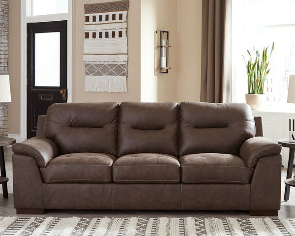  this set is the ideal merger of modern flair and classic staying power. <h4><b>Maderla - Walnut - Sofa</b></h4> 