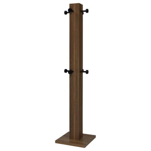  this coat rack combines functionality with a sleek design. The walnut melamine paper finish adds a warm