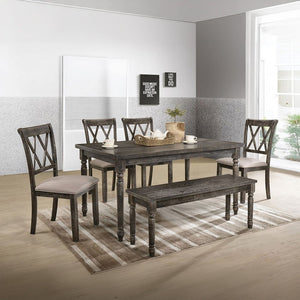 Claudia II - Side Chair (Set of 2) - Fabric & Weathered Gray