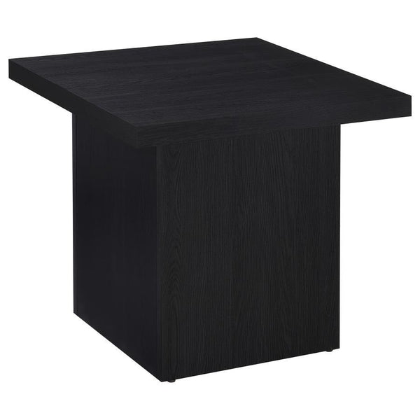 This sleek side table brings modern simplicity to your living room, effortlessly blending function and style. With a square silhouette, this accent table provides a stable surface for dÃ©cor or essentials. Its scratch-resistant and eco-friendly laminate v
