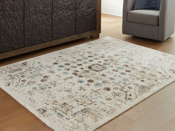  this rug brings a pop of pattern underfoot. Simply soothing shades of ivory